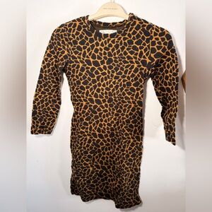 Giraffe Print Long Sleeve Dress